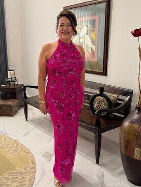Adrianna Papell Pink Sequin Dress